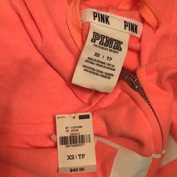 Pink Victoria’s Secret zip up hoodie jacket size XS - Picture 10 of 10